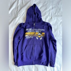 Men’s LSU Mickey Zip-Up Hoodie Medium